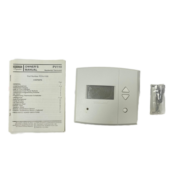 Thermostat Manual Totaline Programmable Thermostat TOTALINE PV110