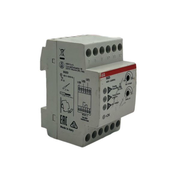 ABB - Entrelec SQZ3 - Contrôleur De Séquence De Phase - Relais électronique De Contrôle