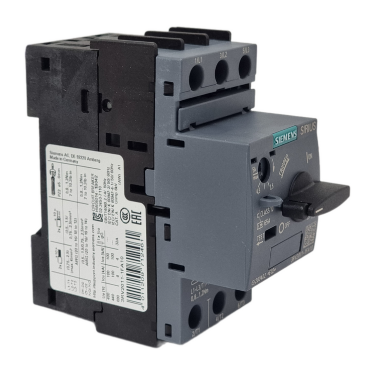 SIEMENS 3RV2011-1FA10 Motor Protection Circuit Breaker (2Pcs in lot)