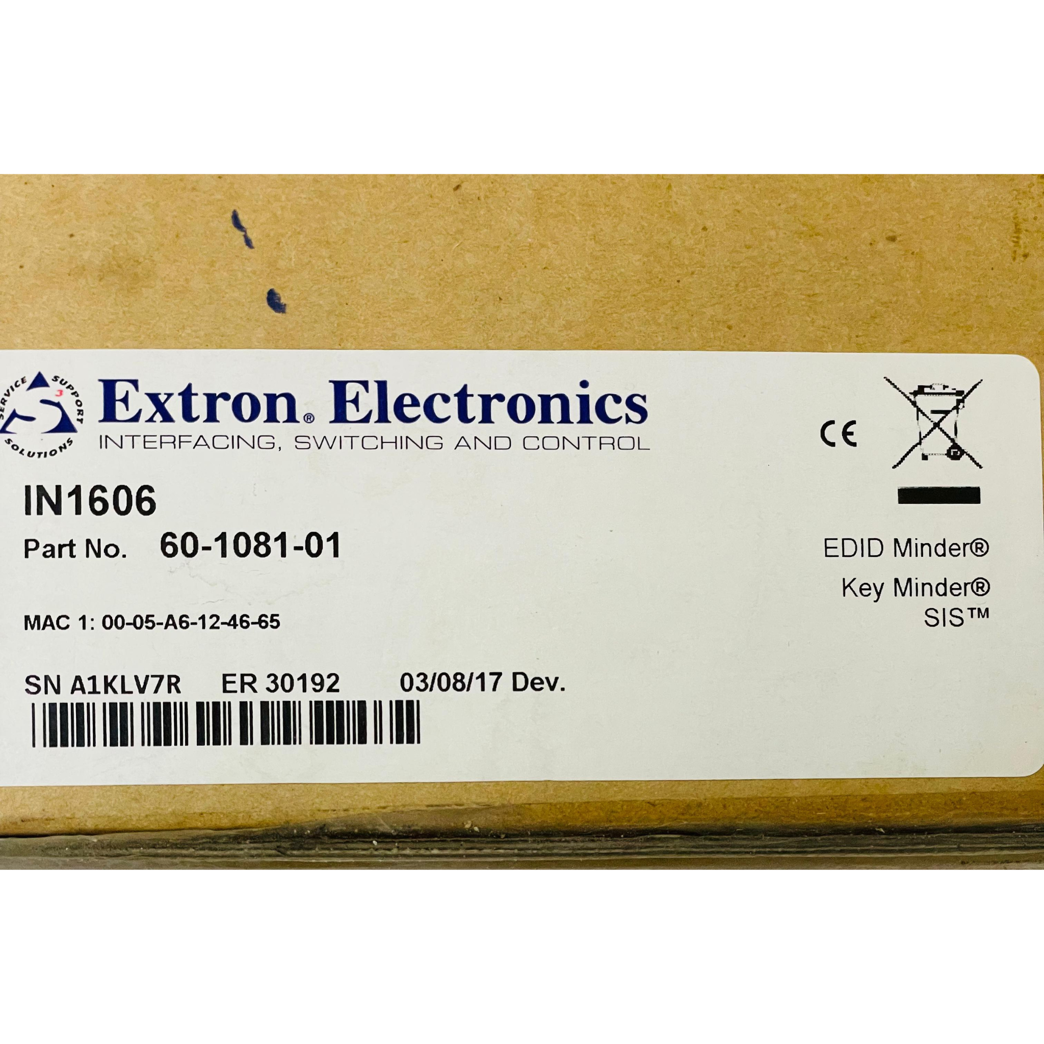 Extron Router In1606 EXTRON ELECTRONICS IN1606 Scaling Presentation Switcher 60-1081-01 – We ...