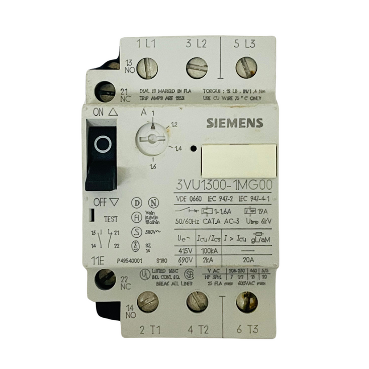 SIEMENS 3VU1300-1MG00 Motor Protection Circuit Breaker