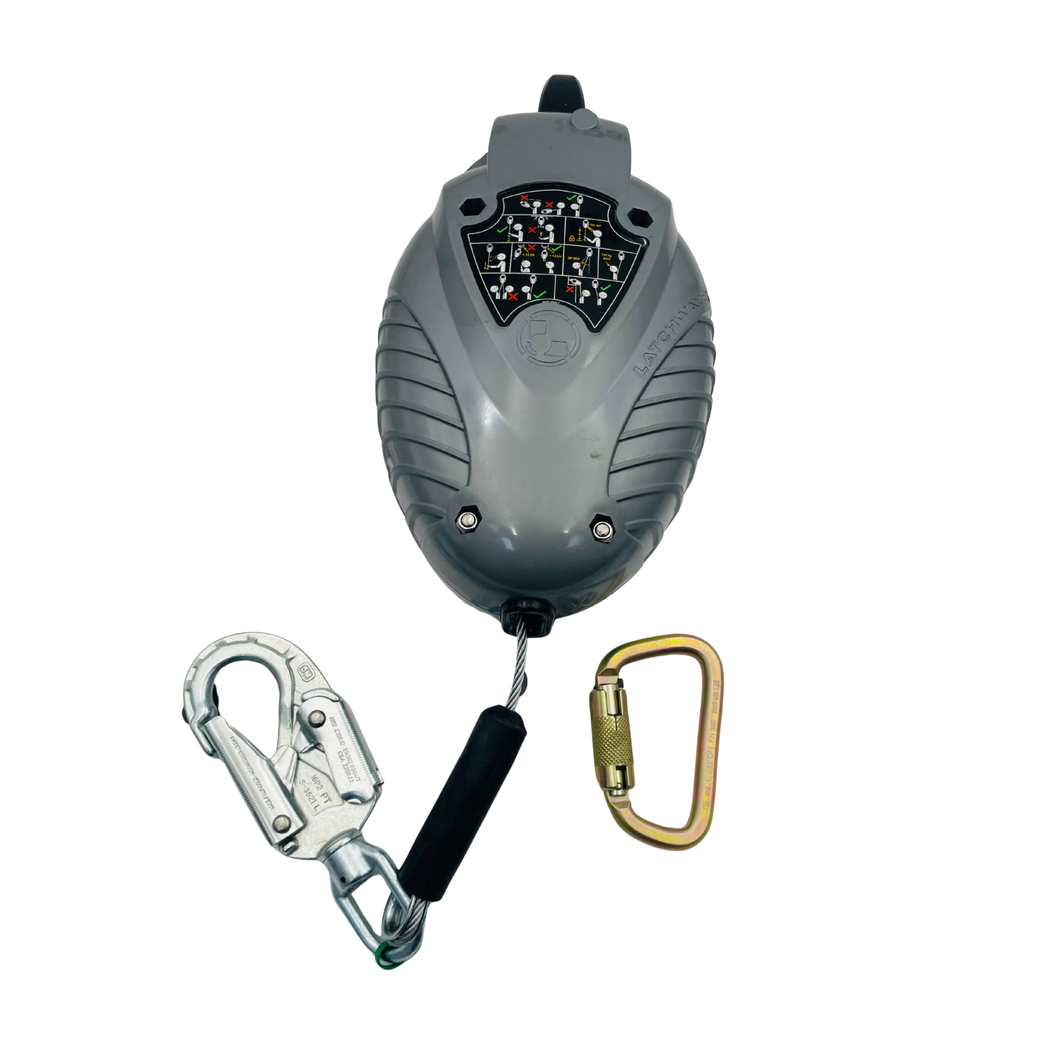 Salt Mansafe MSA LATCHWAYS MANSAFE 62407-00UK Self Retracting Lifeline 7m (23 ft) C ...