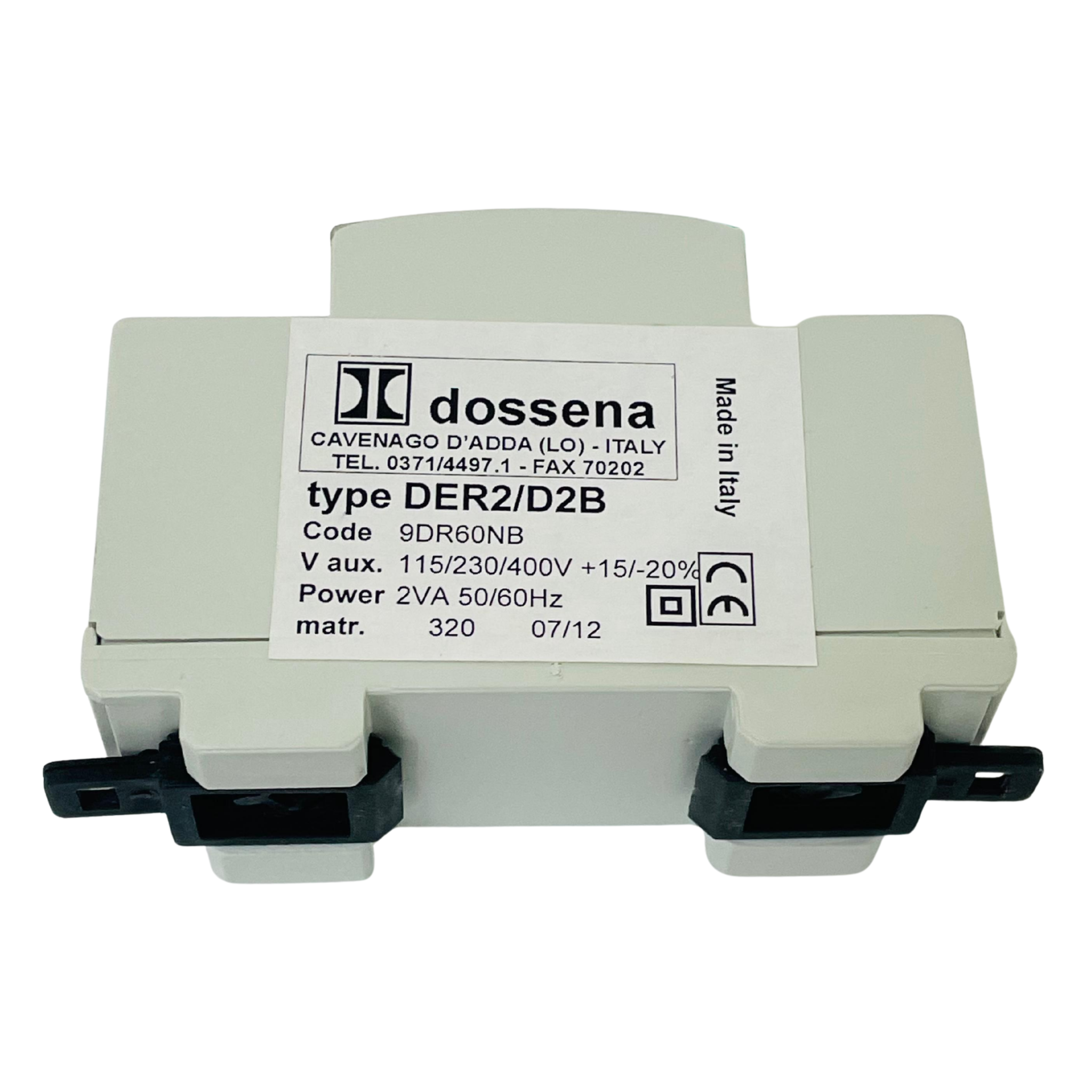 DOSSENA & C. DER2/D2B Time Relay 9DR60NB – We Sell Stocks