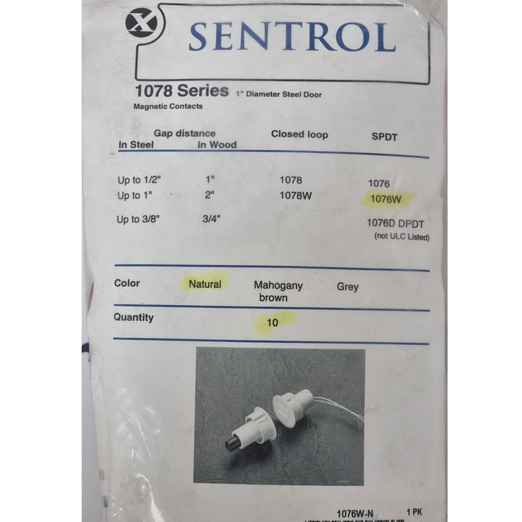SENTROL 1076W-N Steel Door Magnetic Contacts