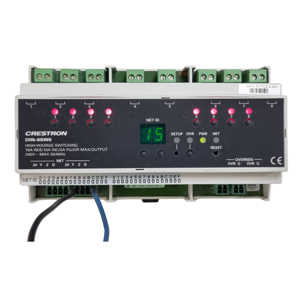 Switchdin Module Crestron DIN-8SW8 DIN Rail Switching Module – We Sell Stocks