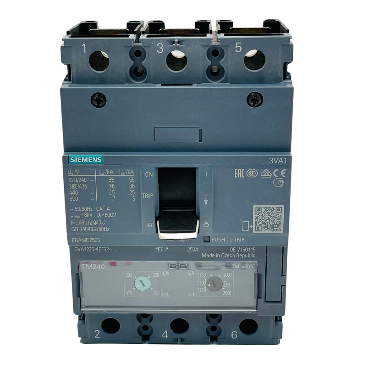 SIEMENS 3VA1225-4EF32-0AA0 Circuit Breaker 250A