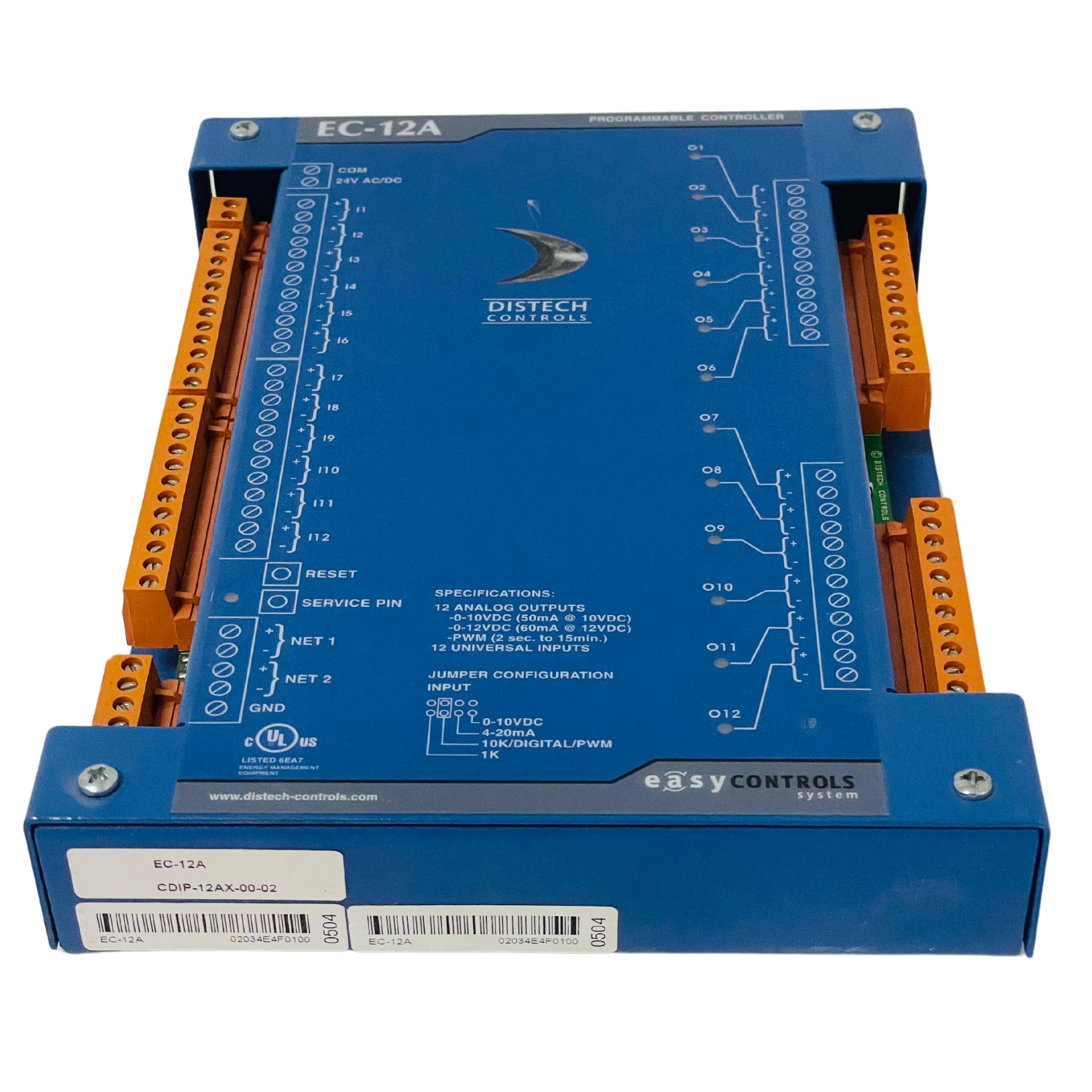 Old Distech Controllers DISTECH CONTROLS EC-12A Programmable Controller CDIP-12AX-00-02 – We ...