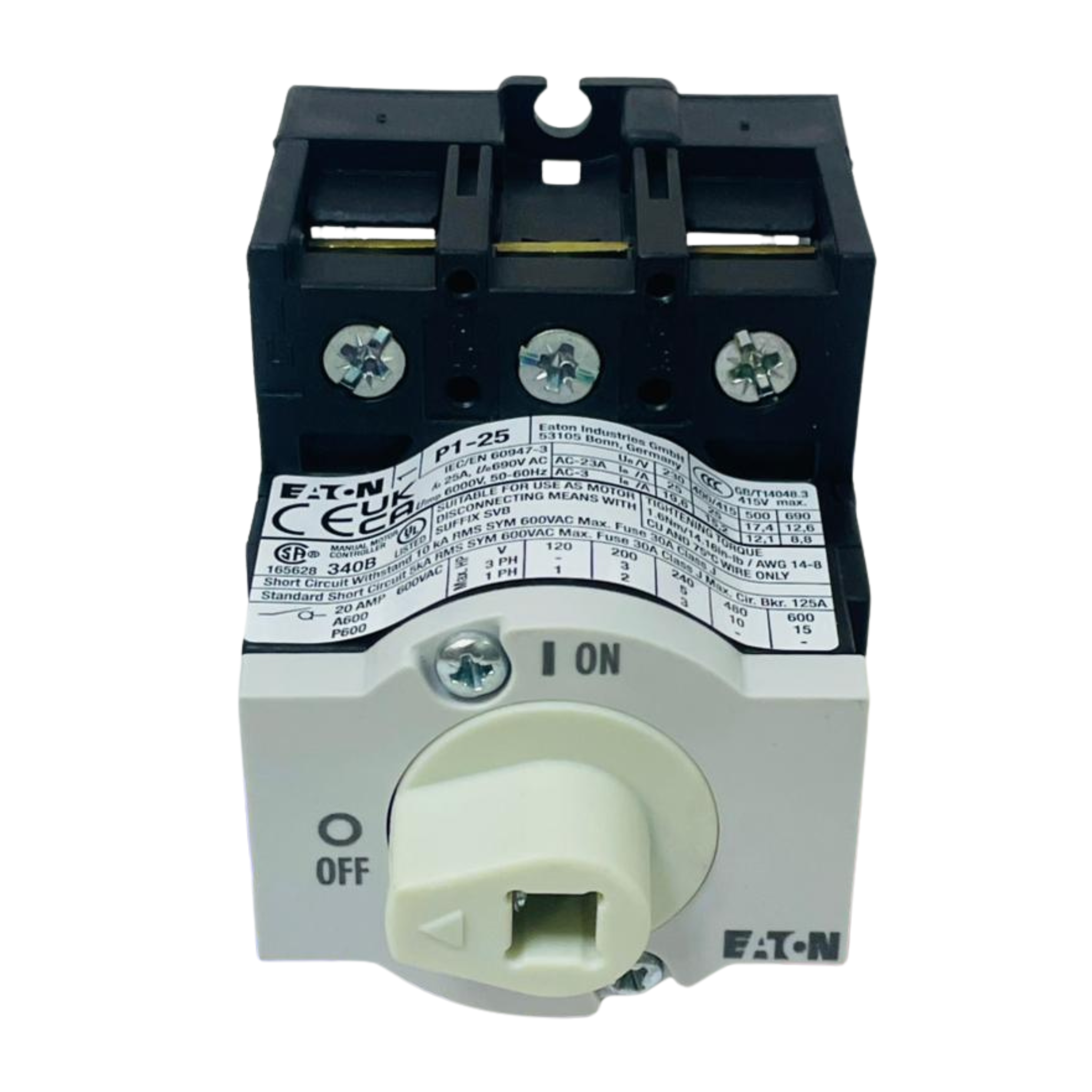 EATON P1-25/XM Rotary Main Switch Disconnector 25A 690V – We Sell Stocks