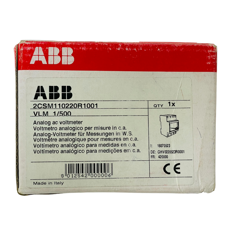 ABB VLM1/500 Analog AC Voltmeter 2CSM110220R1001