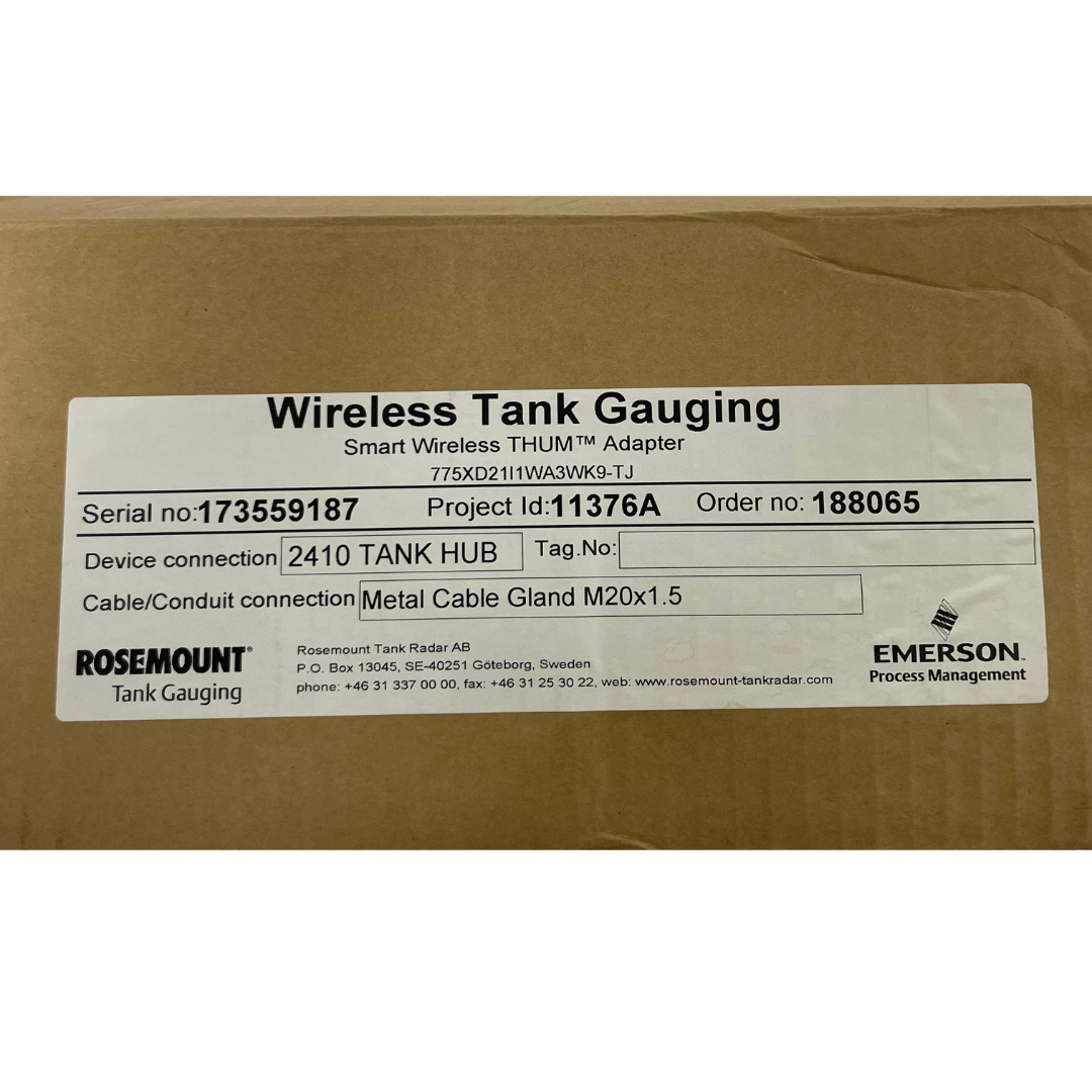 Emerson Roc800 Adapter EMERSON Rosemount Smart Wireless Tank Gauging Adapter – We Sell Stocks