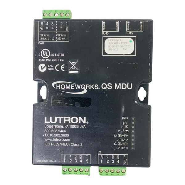 LUTRON HOMEWORKS HQP6-MDU Link Prcessor QS MDU 500-15388 – We Sell Stocks