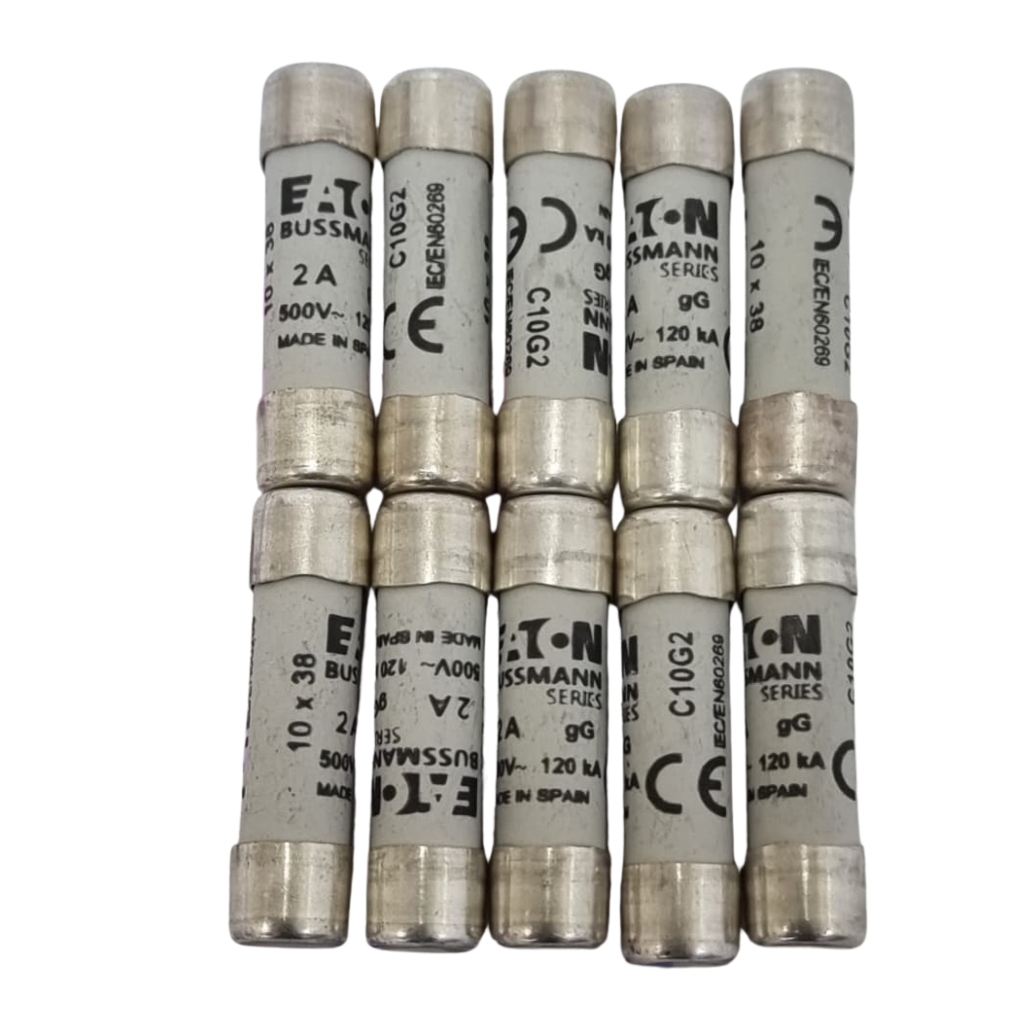 Eaton Bussmann C10G2 Cartridge Fuse 2A 500V (10 Pcs In Box) – We Sell ...