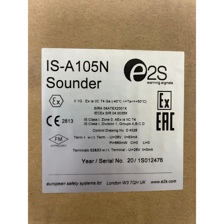 E2S IS-A105N Safe Electronic Sounder