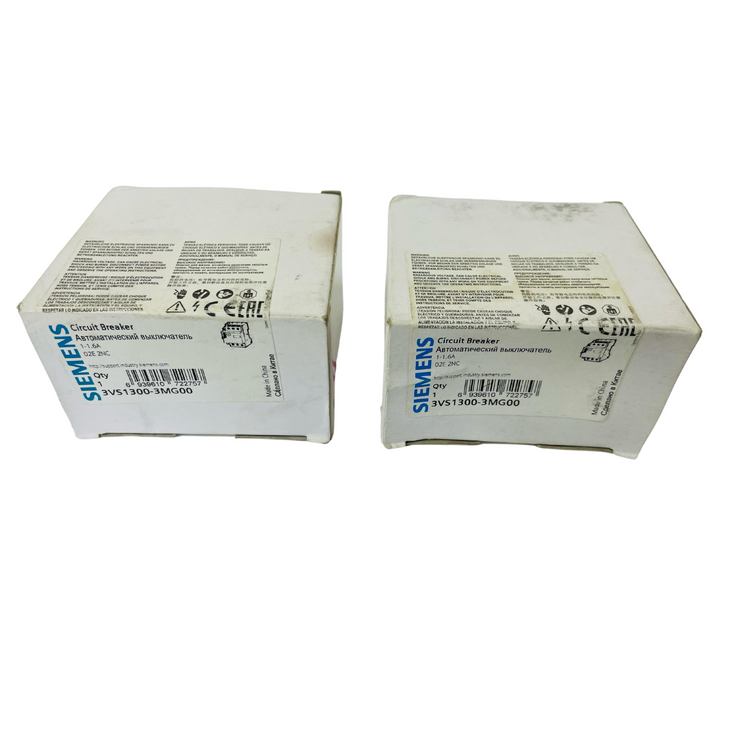 SIEMENS 3VS1300-3MG00 Circuit Breaker 1-1.6A ( Lot Of 2 Pcs)