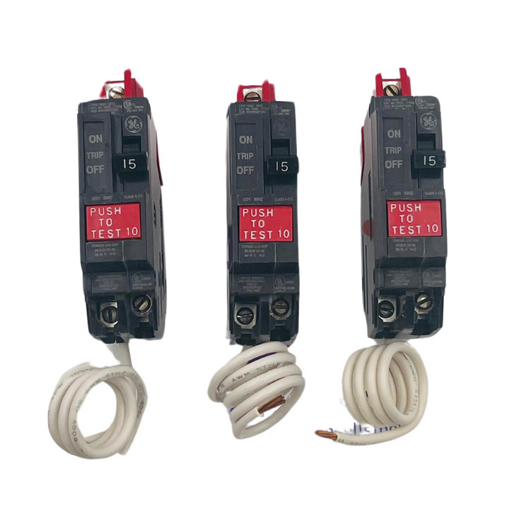 GENERAL ELECTRIC THQC1115GF Ground Fault Circuit Breaker 15A (Lot Of 3 Pcs)