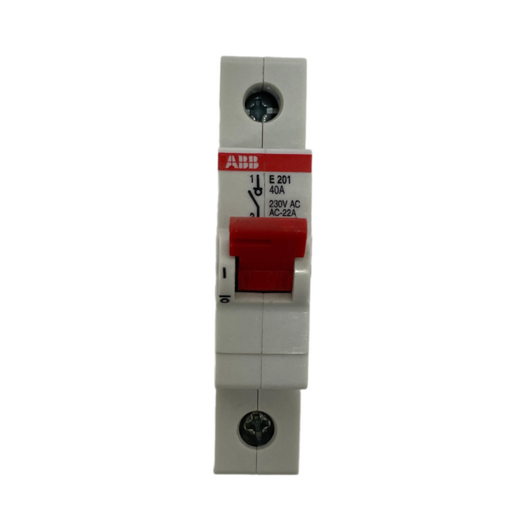 ABB 2CDE281001R0040 E201/40R Switch Disconnector 230VAC AC-22A 40A 60VDC 50/60Hz