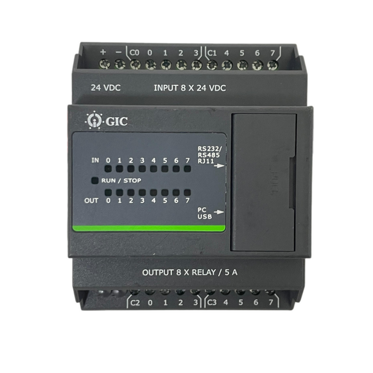 GIC PC10BD16001D1 PL-100 Relay Output Base Module IN 8 x 24 VDC OUT 8 x Relay 5A