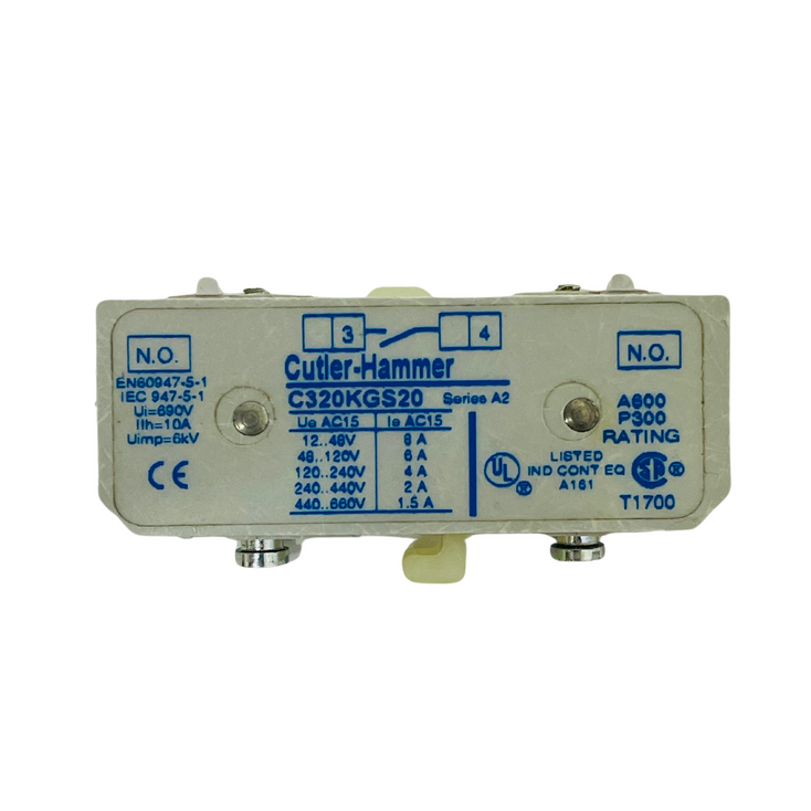 CUTLER-HAMMER C320KGS20 Auxiliary Contact