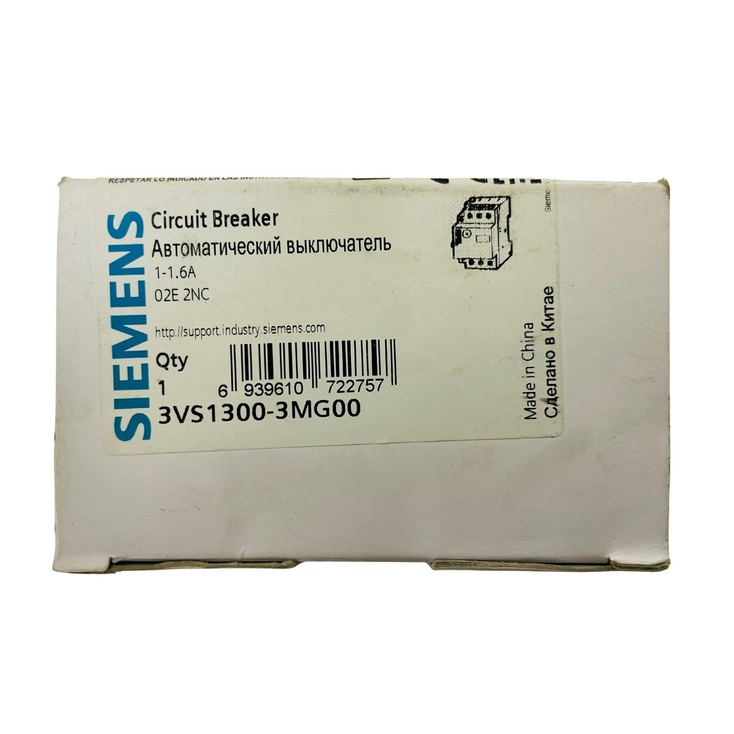 SIEMENS 3VS1300-3MG00 Circuit Breaker 1-1.6A ( Lot Of 2 Pcs)