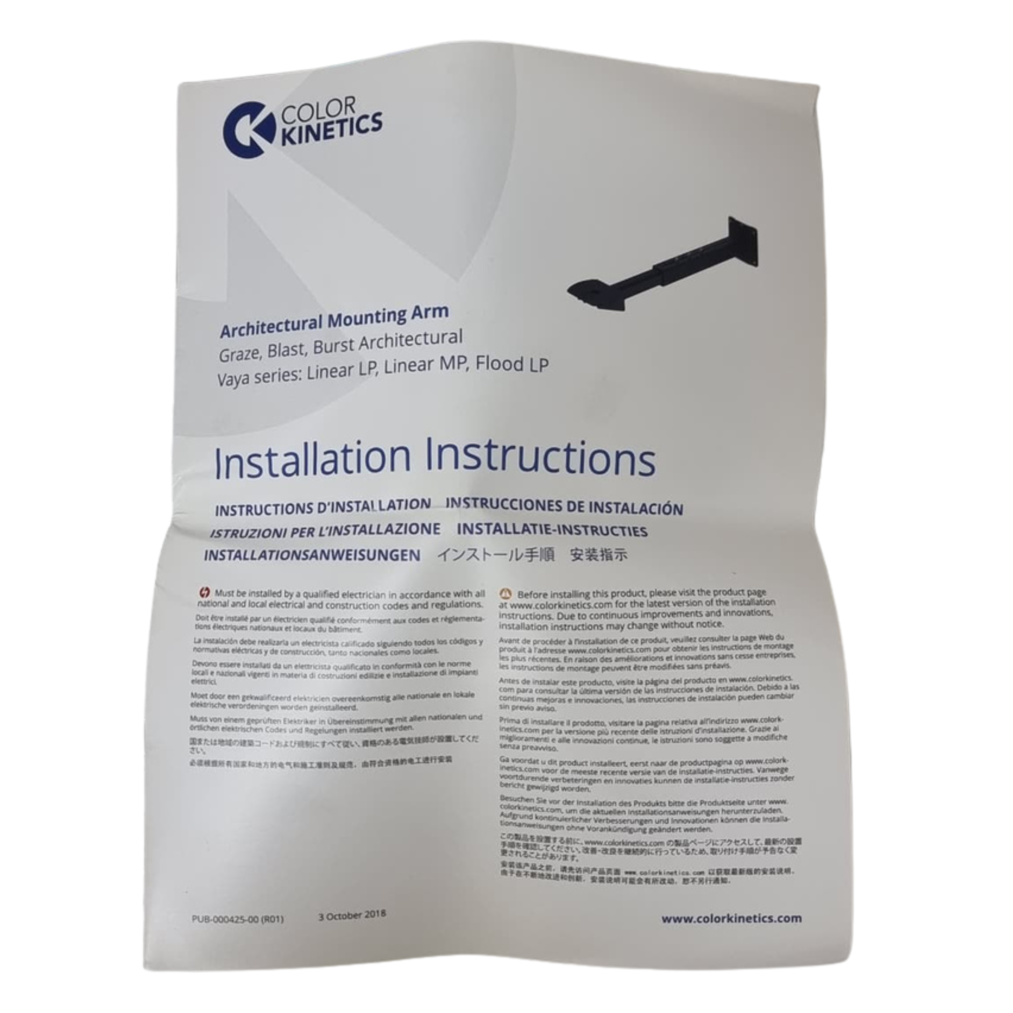 Color Kinetics 912400135843 Mounting Arm – We Sell Stocks