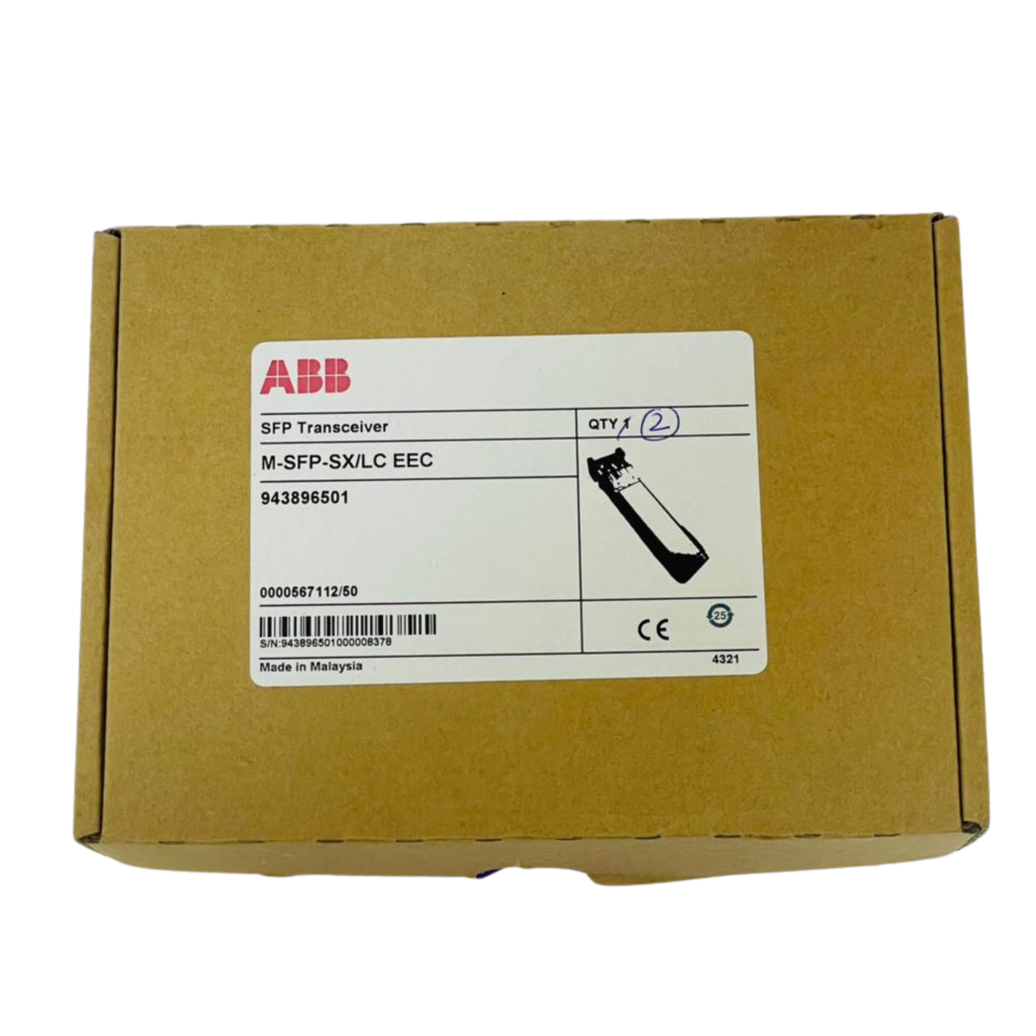 ABB M-SFP-SX/LC EEC SFP Fiber Optic Transceiver 943896501 – We Sell Stocks