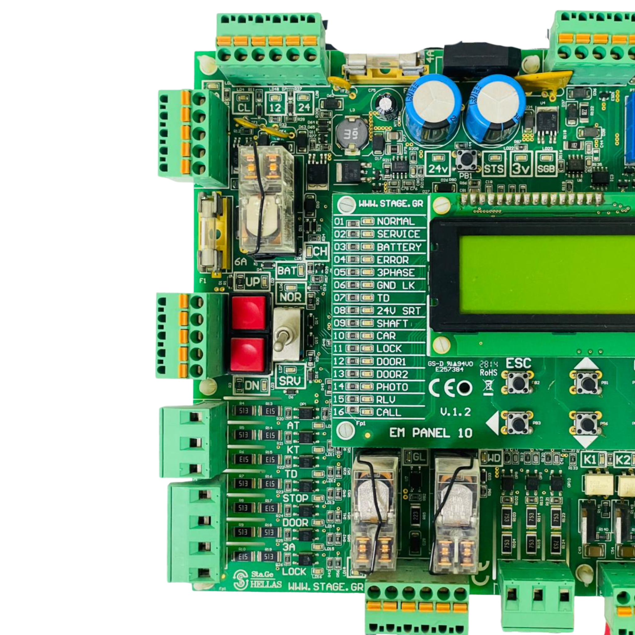 STAGE HELLAS EM PANEL 10 Elevator Control Board – We Sell Stocks