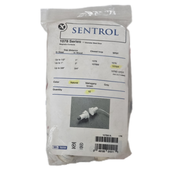 SENTROL 1076W-N Steel Door Magnetic Contacts