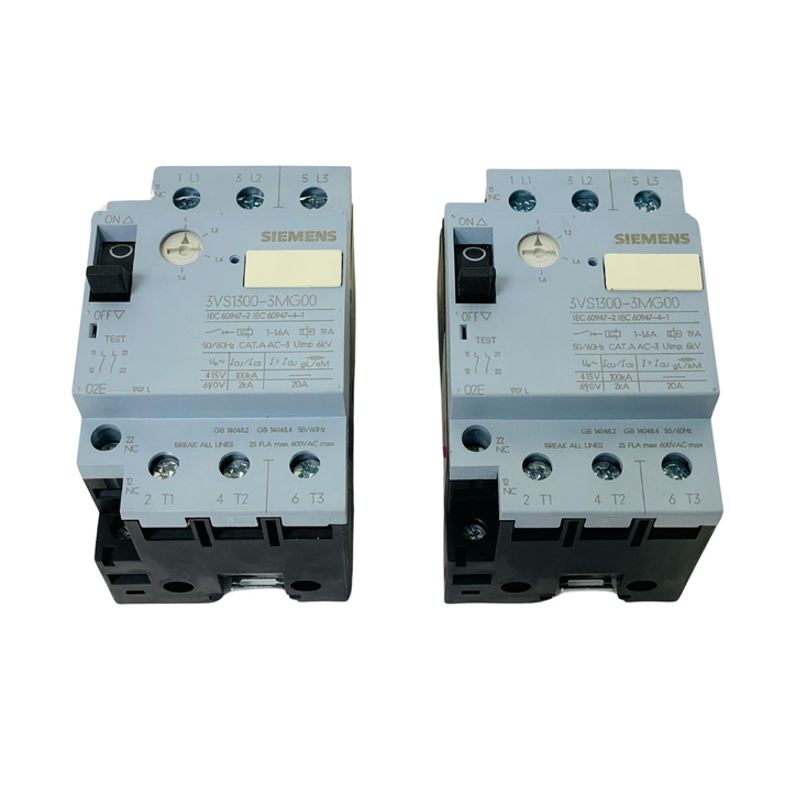 SIEMENS 3VS1300-3MG00 Circuit Breaker 1-1.6A ( Lot Of 2 Pcs)