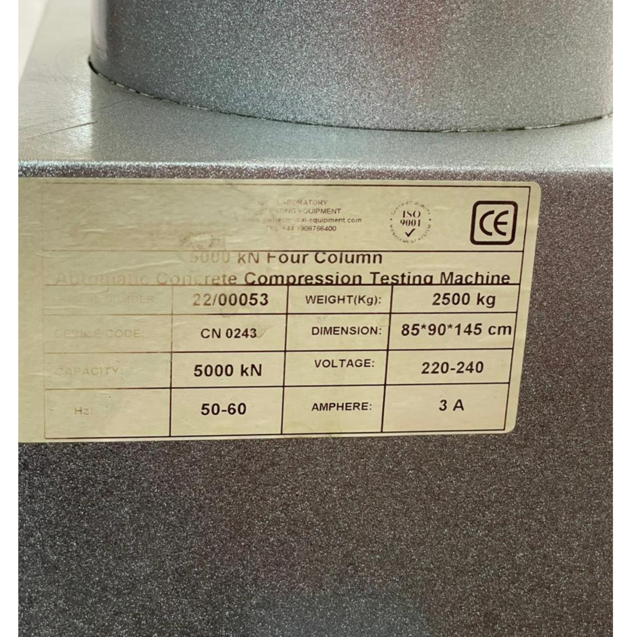 GEOTECHNICAL TESTING EQUIPMENT 5000 kN Servo Concrete Compression Mach ...