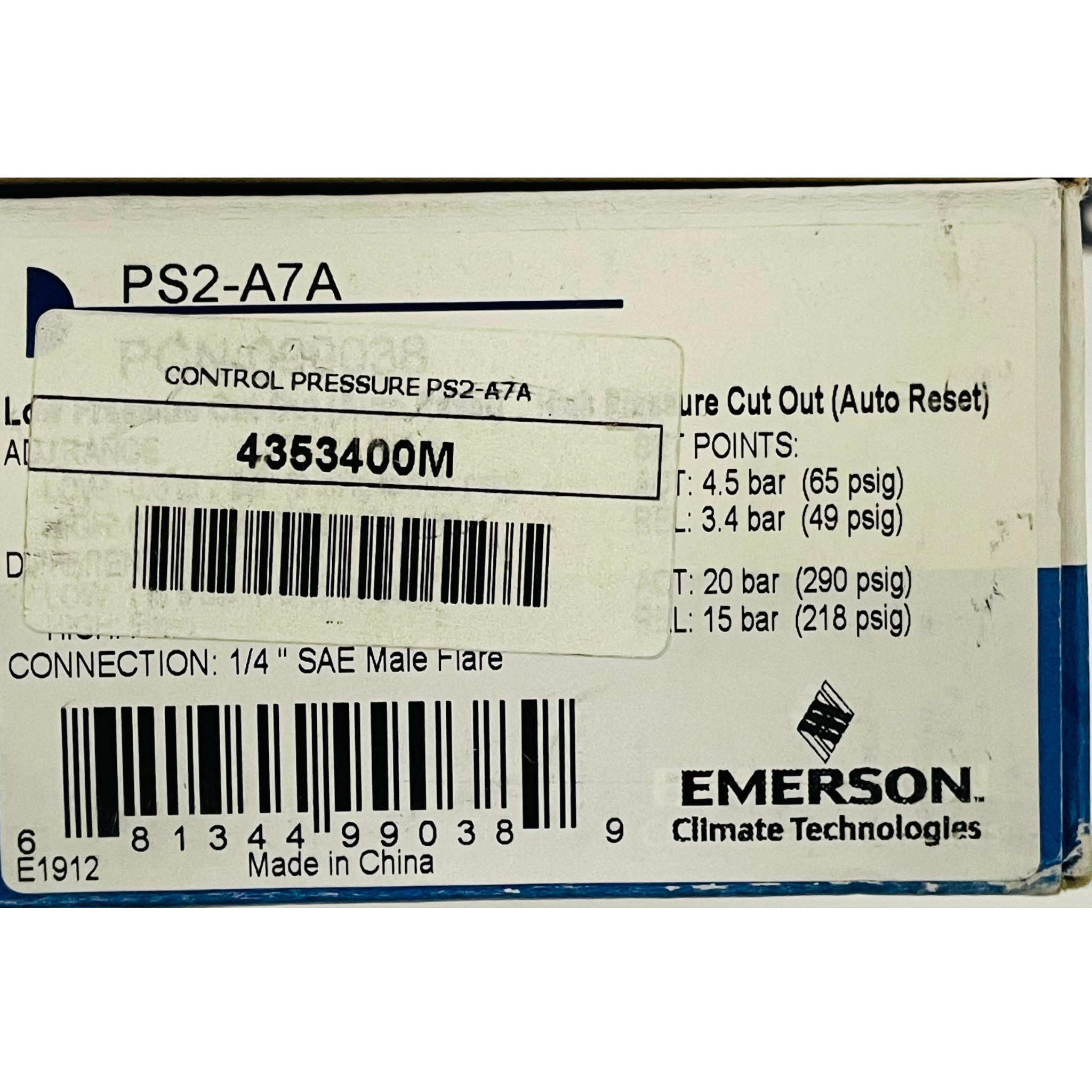A7a Module EMERSON PS2-A7A Pressure Switch – We Sell Stocks