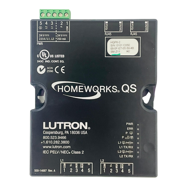 Homeworks Interactive Processor LUTRON HOMEWORKS QS Processor Module HQP6-2 – We Sell Stocks