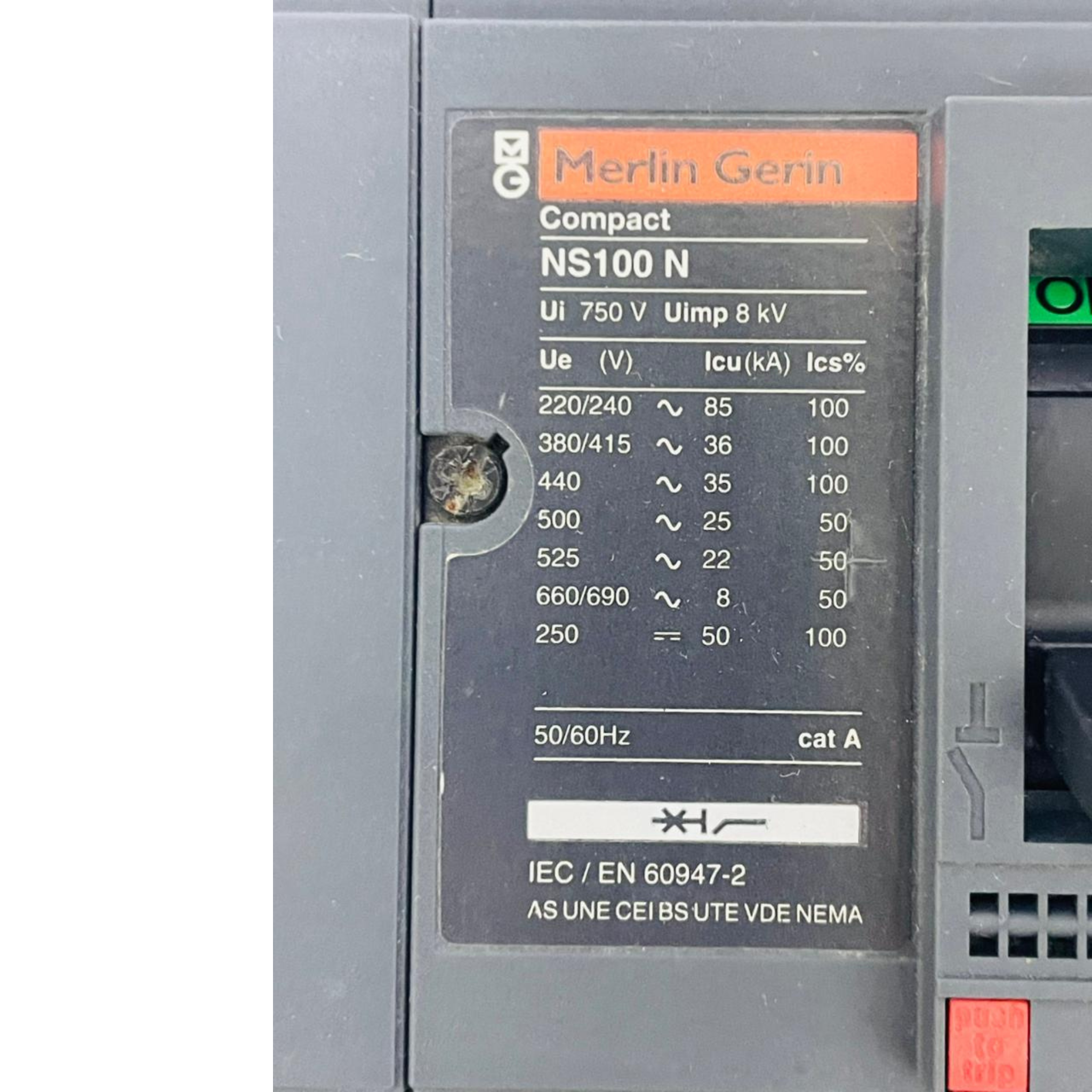 MERLIN GERIN NS100-160-250 N/H/NA Circuit Breaker 100A 4P – We Sell Stocks