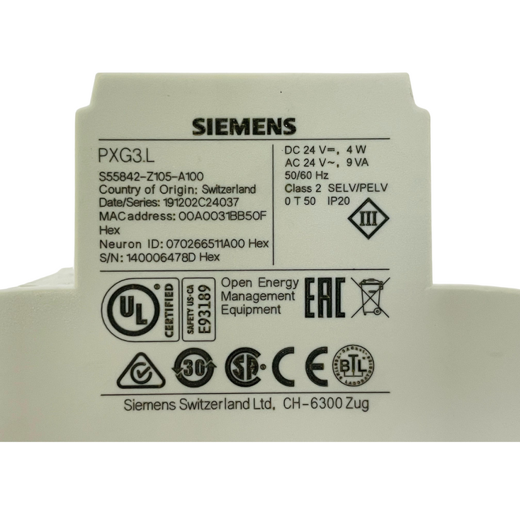 SIEMENS PXG3.L BACnet Router S55842-Z105-A100