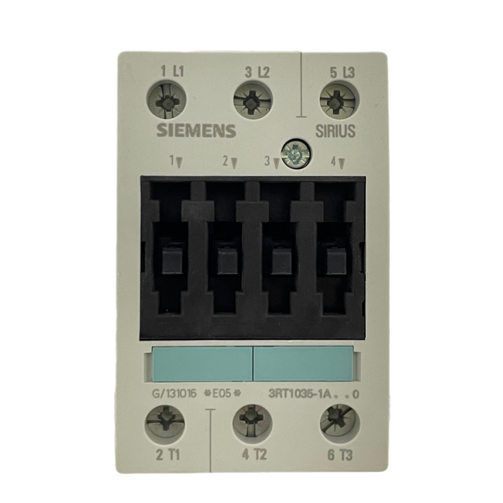 SIEMENS 3RT1035-1AT60 Contactor AC-3 40A 18.5 kW 400V 600VAC 60Hz 3 Poles