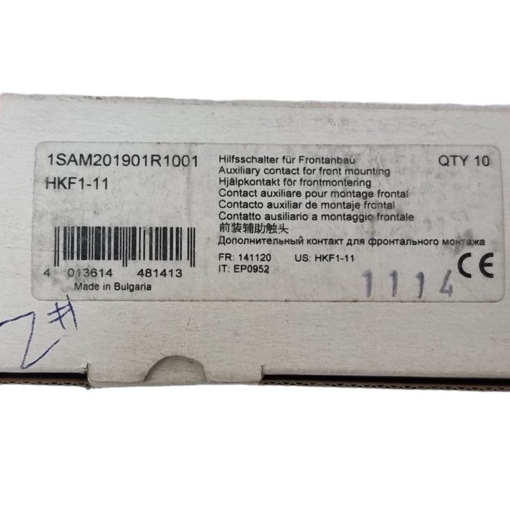 ABB HKF1-11 Auxiliary Contact 1SAM201901R1001 (10Pcs in lot)