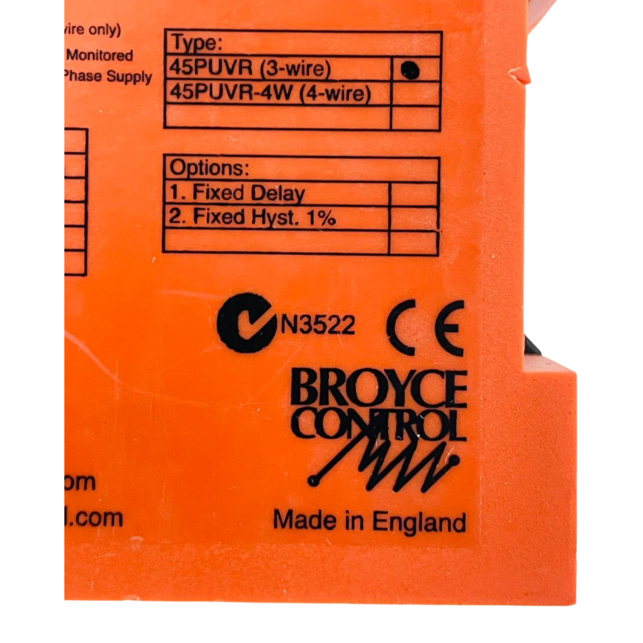 BROYCE CONTROL 45 PUVR Voltage Monitoring Relay – We Sell Stocks