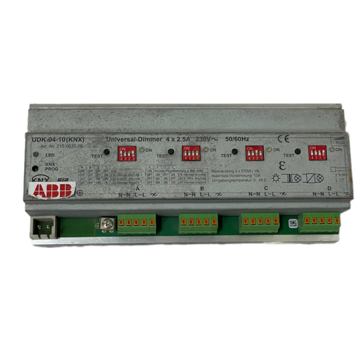 ABB UDK-04-10 UNIVERSAL DIMMER 4 X 2.5A 230V 50/60HZ