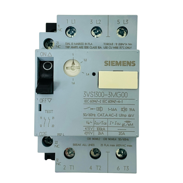 SIEMENS 3VS1300-3MG00 Circuit Breaker 1-1.6A ( Lot Of 2 Pcs)
