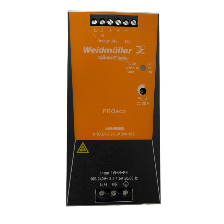 WEIDMULLER 1469490000 POWER SUPPLY: SWITCHED MODE PRO ECO 240W 24V 10A