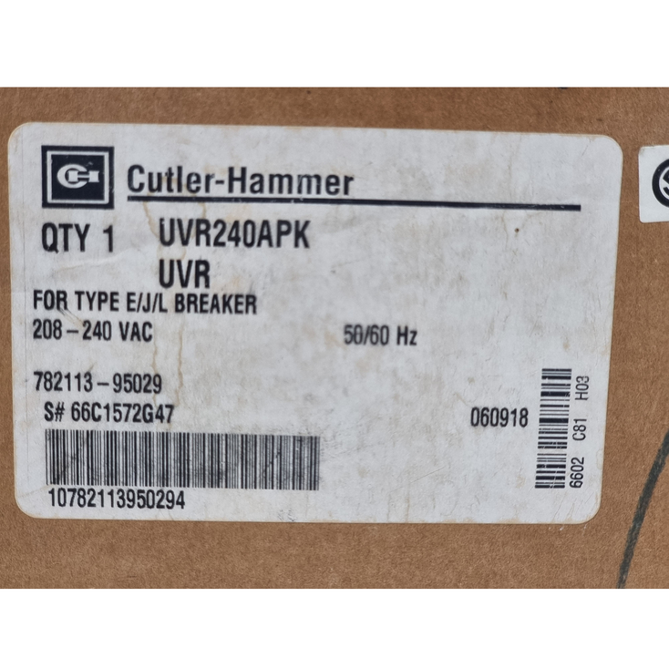 CUTLER-HAMMER UVR240APK Undervoltage Release 66C1572G47