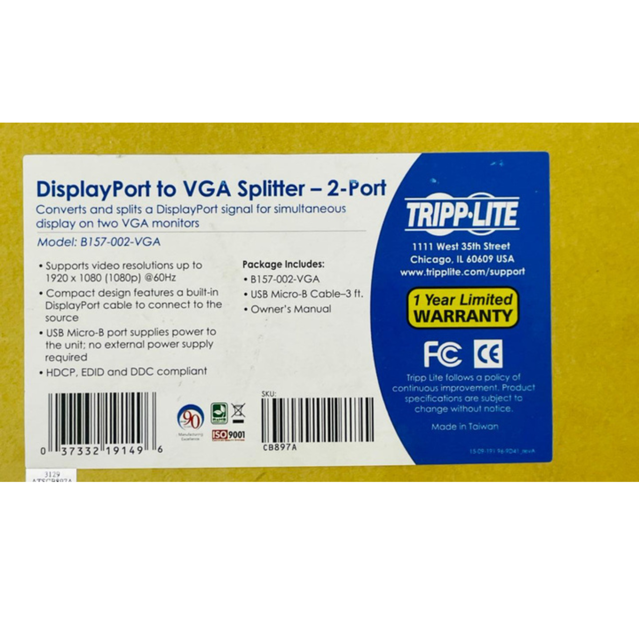 TRIPP LITE B157-002-VGA DisplayPort to VGA 2-Port Splitter – We Sell Stocks