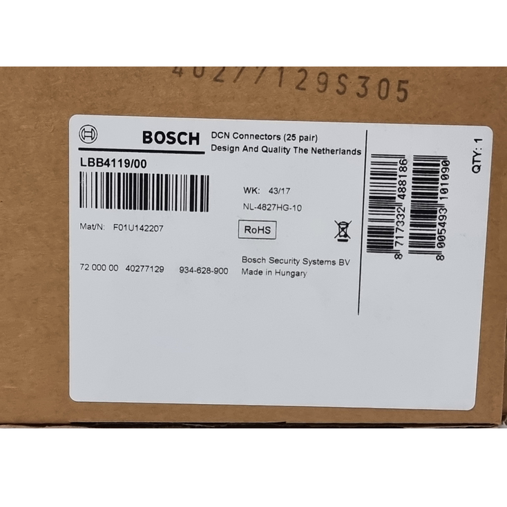 BOSCH LBB4119/00 DCN Connectors 25 Pair F01U142207