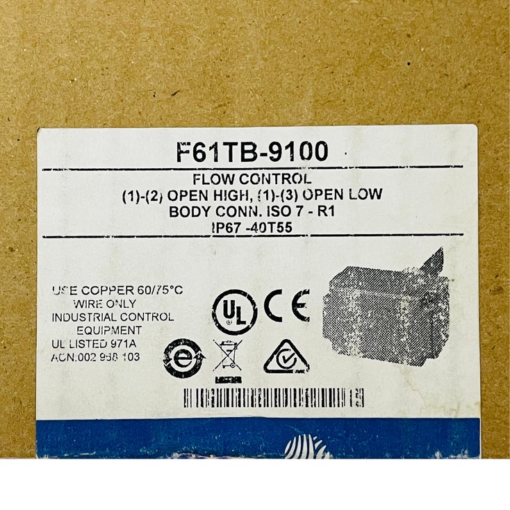 JOHNSON CONTROLS F61TB-9100 Flow Control